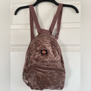 Pink Crushed Velvet Dickies Backpack